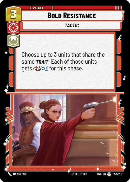 Bold Resistance Uncommon Twilight of the Republic 153/257 NM (Back)