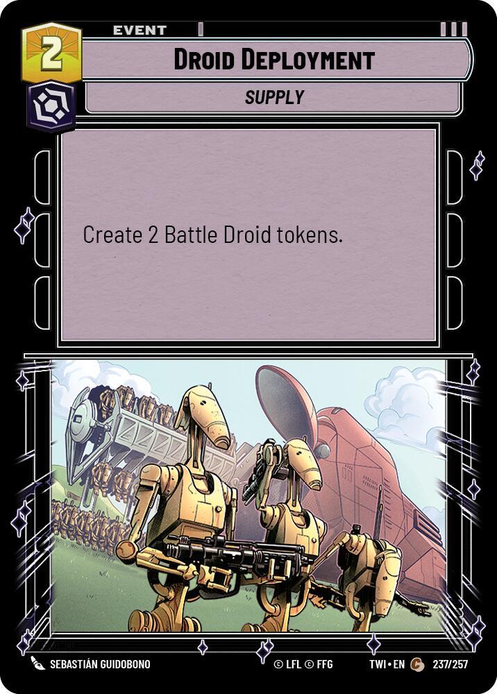 Droid Deployment Common Twilight of the Republic 237/257 NM (Back)