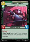 Admiral Trench - Holding the Line Uncommon Twilight of the Republic 086/257 NM (Back)