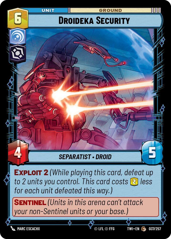 Droideka Security Common Twilight of the Republic 037/257 NM (Back)