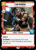 Saw Gerrera - Resistance is Not Terrorism Rare Twilight of the Republic 150/257 NM (Back)
