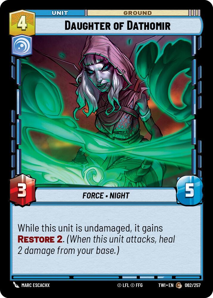 Daughter of Dathomir Common Twilight of the Republic 062/257 NM (Back)