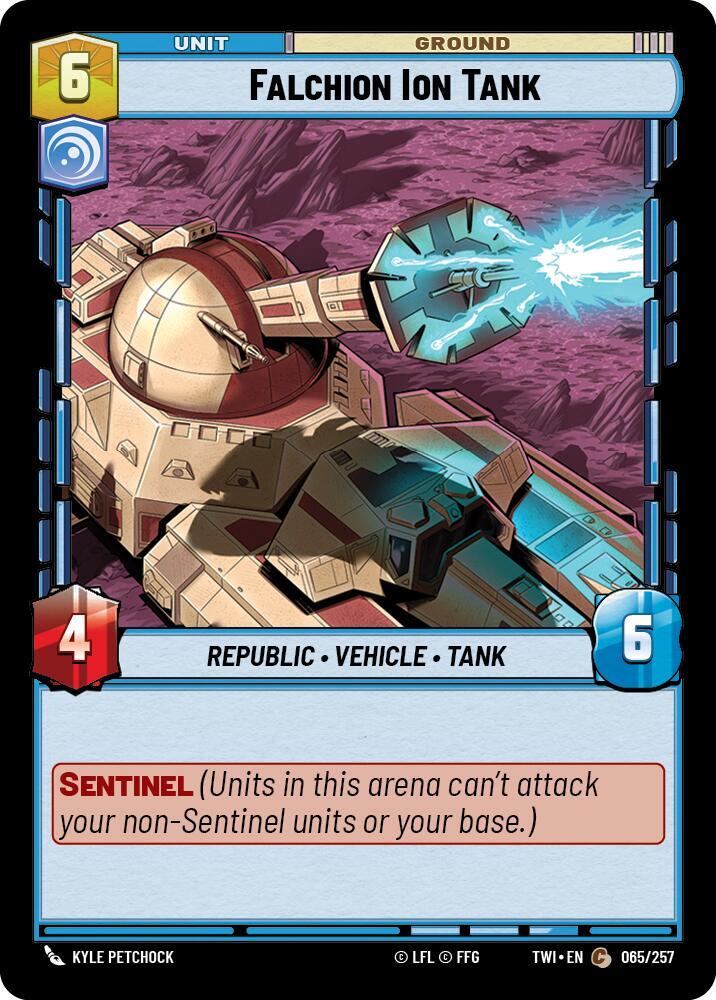 Falchion Ion Tank Common Twilight of the Republic 065/257 NM (Back)