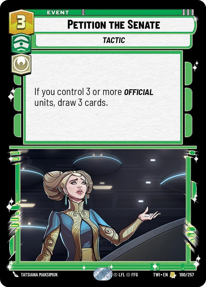 Petition the Senate Rare Twilight of the Republic 100/257 NM (Back)