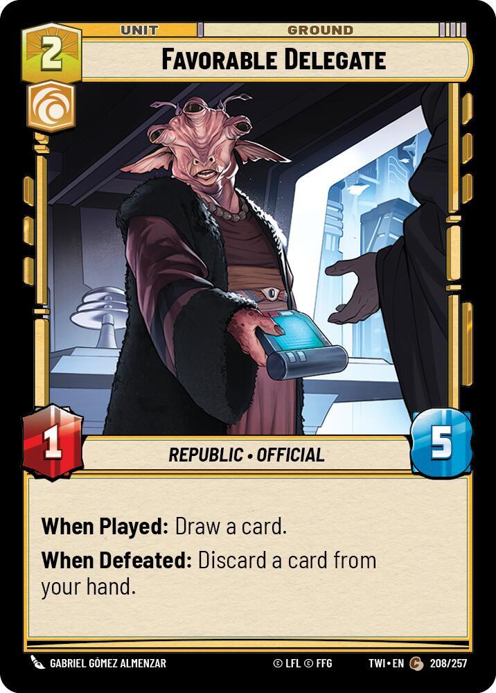 Favorable Delegate Common Twilight of the Republic 208/257 NM (Back)