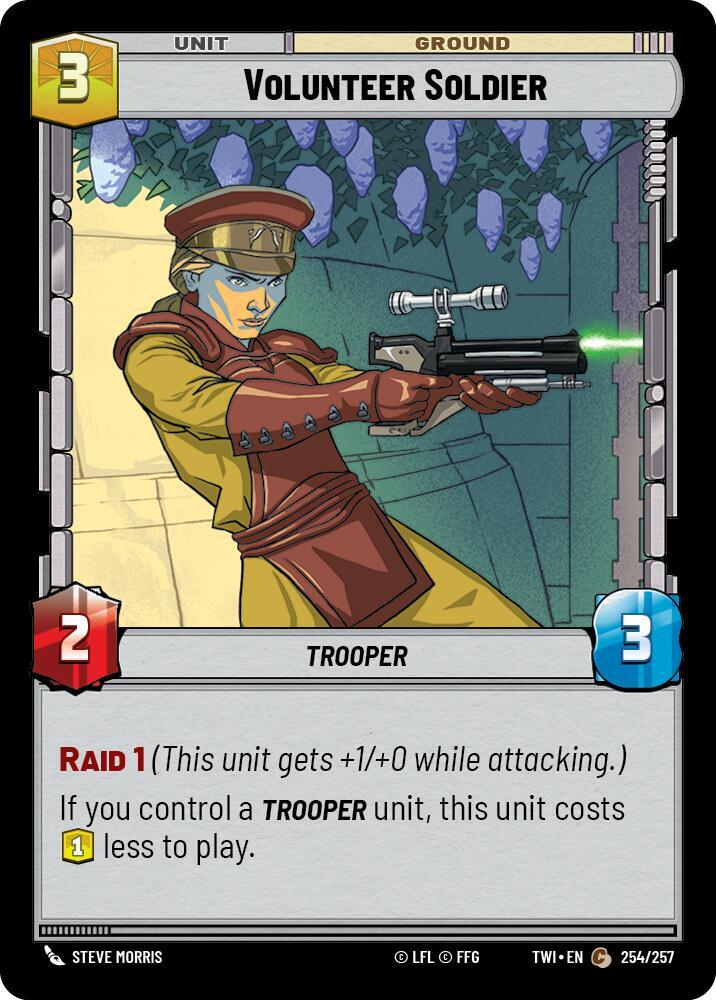 Volunteer Soldier Common Twilight of the Republic 254/257 NM (Back)