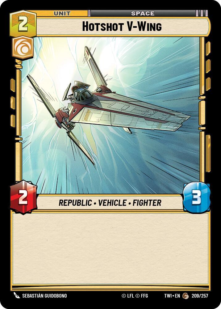 Hotshot V-Wing Common Twilight of the Republic 209/257 NM (Back)