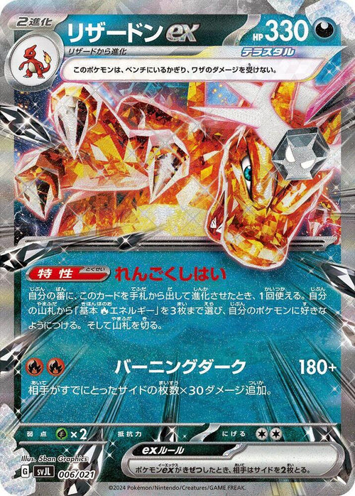 Charizard ex SV: Terastal Charizard ex Battle Master Deck 006/021 NM (Back)