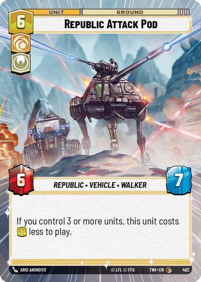 Republic Attack Pod (Hyperspace) Common Twilight of the Republic 462 NM (Back)