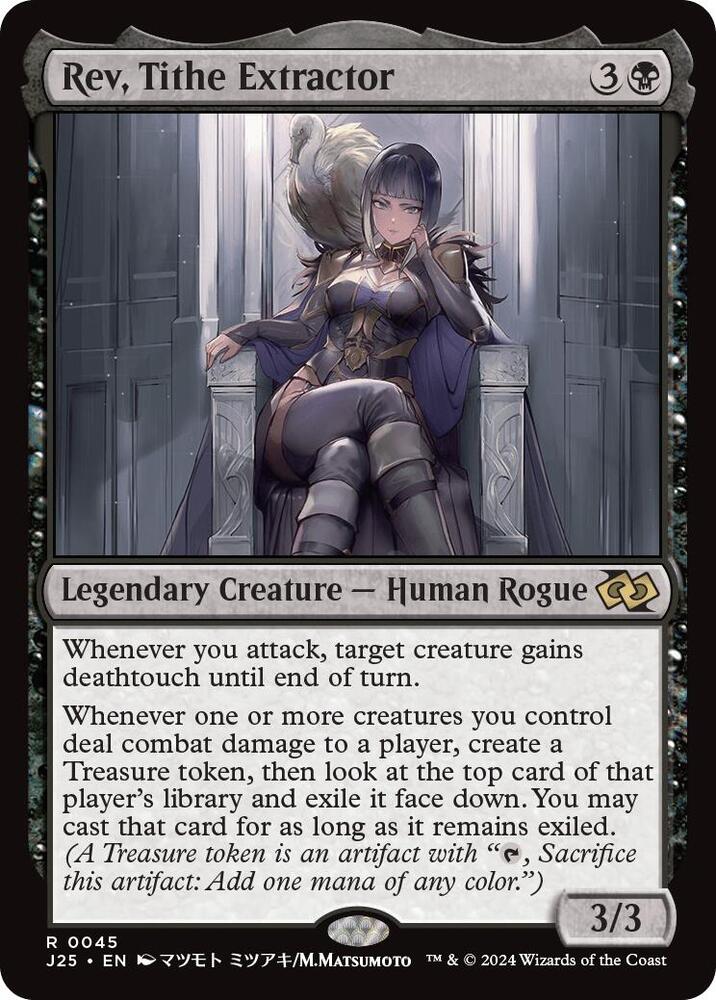 Rev, Tithe Extractor (Anime) R Foundations Jumpstart 45 NM (Back)