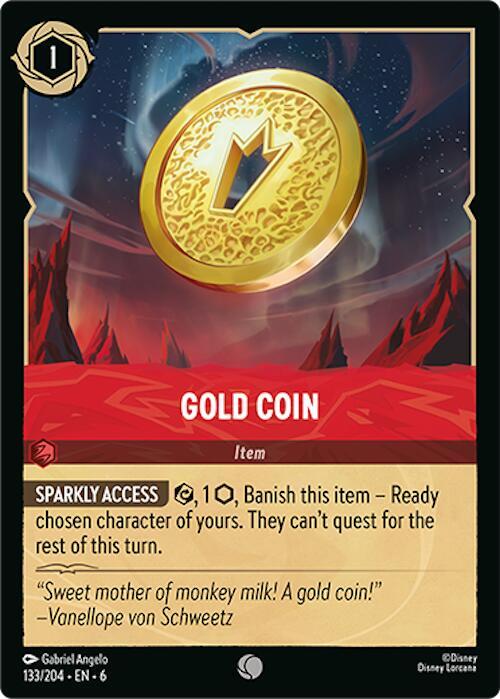 Gold Coin Common Azurite Sea 133/204 NM (Back)