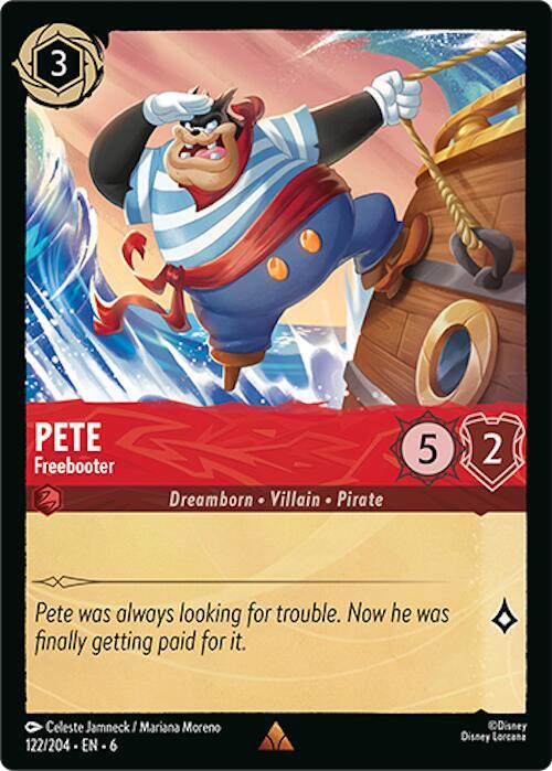 Pete - Freebooter Rare Azurite Sea 122/204 NM (Back)