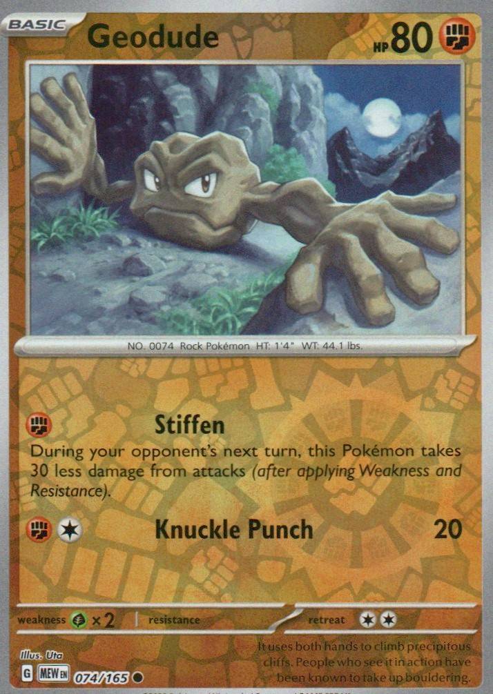 Geodude Common SV: Scarlet & Violet 151 074/165 NM