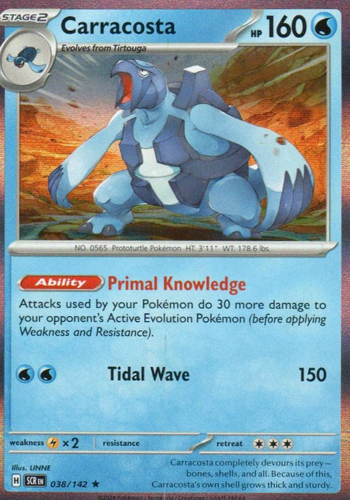 Carracosta Rare SV07: Stellar Crown 038/142 NM