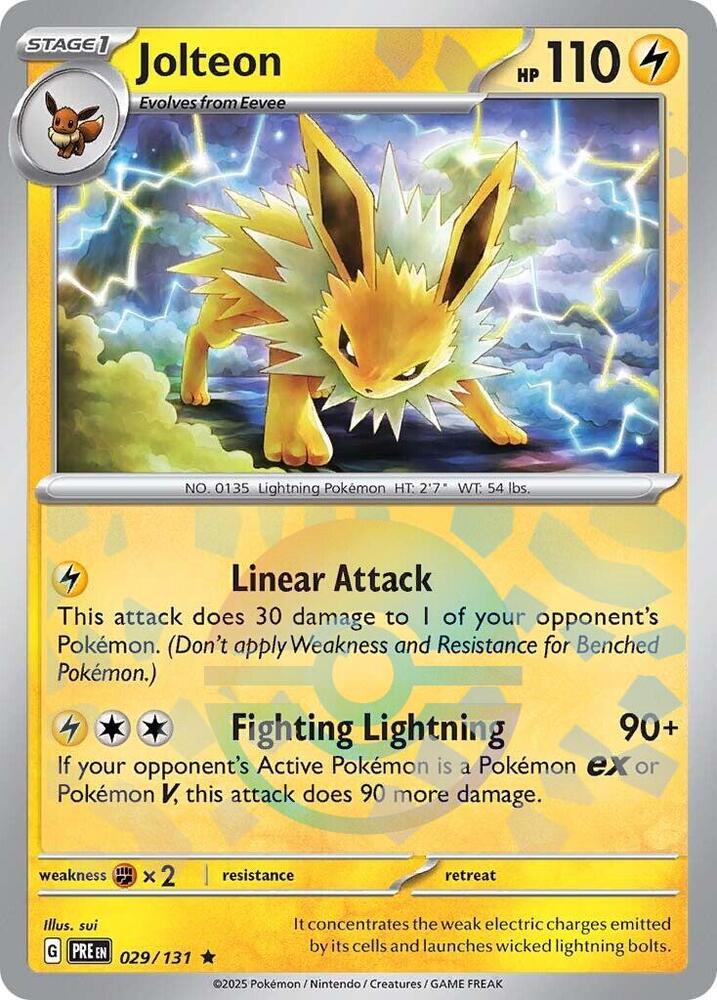 Jolteon (Poke Ball Pattern) Rare SV: Prismatic Evolutions 029/131 NM (Back)