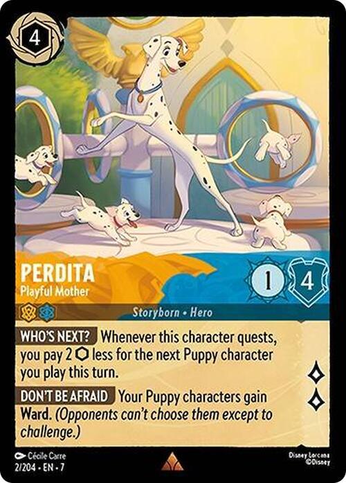 Perdita - Playful Mother Rare Archazia's Island 2/204 NM (Back)