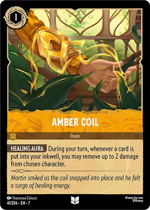 Amber Coil Uncommon Archazia's Island 41/204 NM (Back)