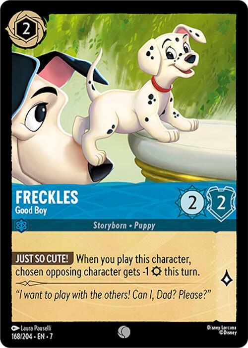 Freckles - Good Boy Common Archazia's Island 168/204 NM (Back)