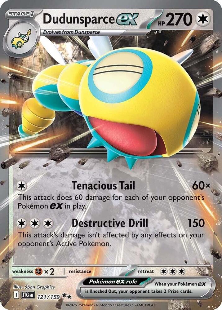 Dudunsparce ex Double Rare SV09: Journey Together 121/159 NM (Back)