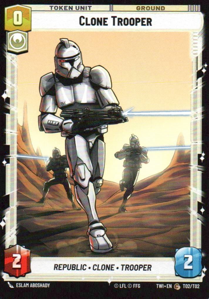 The Crystal City // Clone Trooper Common Twilight of the Republic 021/257 // T02/T02 NM (Back)