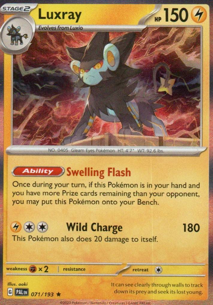 Luxray Rare SV02: Paldea Evolved 071/193 NM