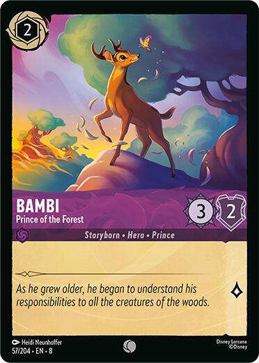 Bambi - Prince of the Forest Common Reign of Jafar 57/204 NM (Back)