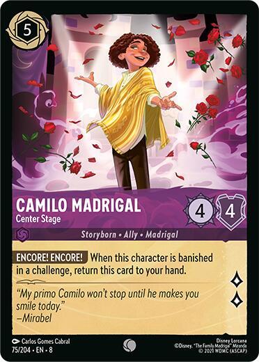 Camilo Madrigal - Center Stage Common Reign of Jafar 75/204 NM (Back)