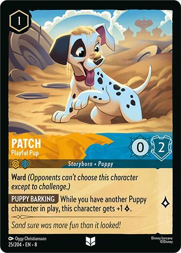 Patch - Playful Pup Uncommon Reign of Jafar 25/204 NM (Back)