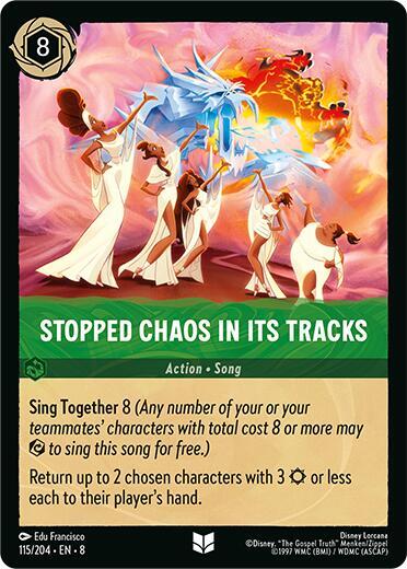 Stopped Chaos in Its tracks Uncommon Reign of Jafar 115/204 NM (Back)