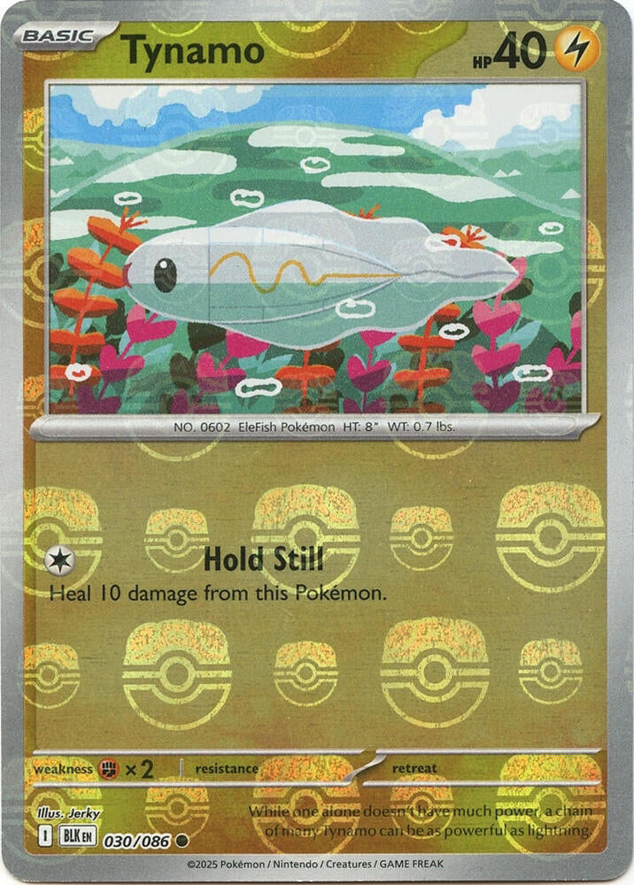 Tynamo (Master Ball Pattern) Common SV: Black Bolt 030/086 NM (Back)