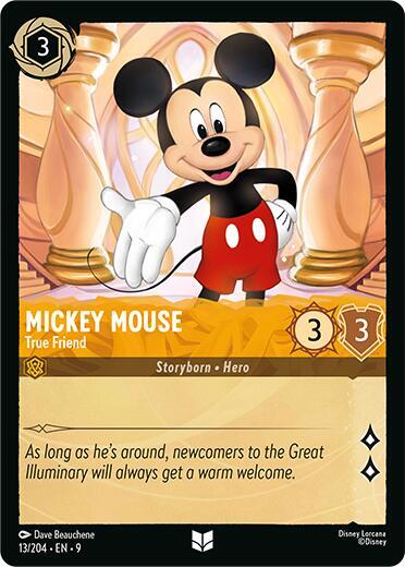 Mickey Mouse - True Friend Uncommon Fabled 13/204 NM (Back)