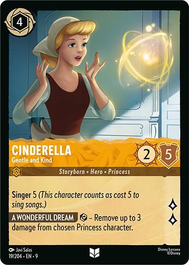 Cinderella - Gentle and Kind Uncommon Fabled 19/204 NM (Back)