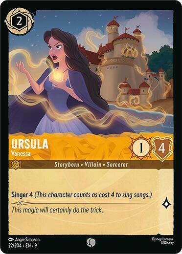 Ursula - Vanessa Common Fabled 22/204 NM (Back)