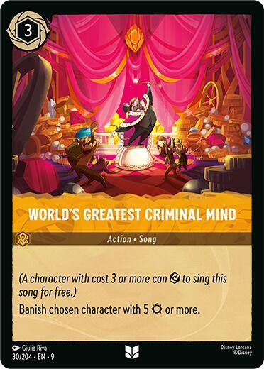 World's Greatest Criminal Mind Uncommon Fabled 30/204 NM (Back)