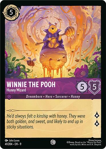Winnie the Pooh - Hunny Wizard Common Fabled 41/204 NM (Back)