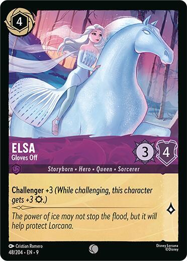 Elsa - Gloves Off Common Fabled 48/204 NM (Back)