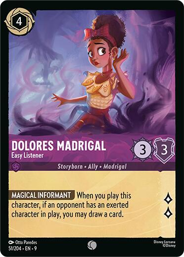 Dolores Madrigal - Easy Listener Common Fabled 51/204 NM (Back)