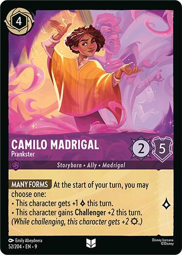 Camilo Madrigal - Prankster Uncommon Fabled 52/204 NM (Back)