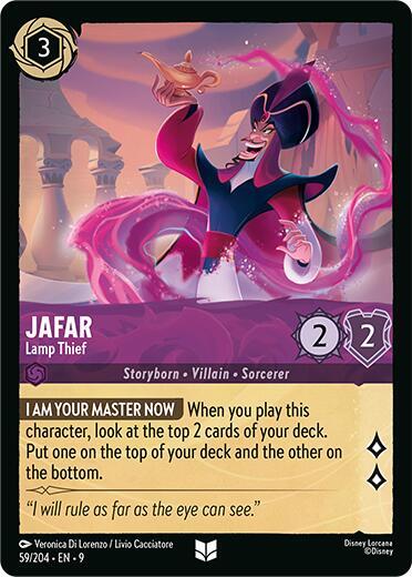 Jafar - Lamp Thief Uncommon Fabled 59/204 NM (Back)
