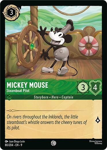 Mickey Mouse - Steamboat Pilot Common Fabled 80/204 NM (Back)