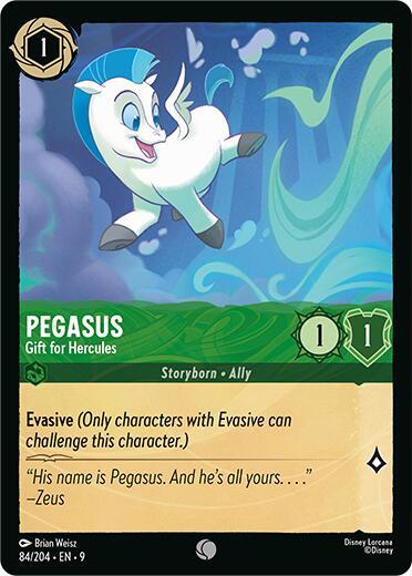 Pegasus - Gift for Hercules Common Fabled 84/204 NM (Back)