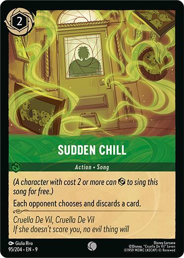 Sudden Chill Common Fabled 95/204 NM (Back)