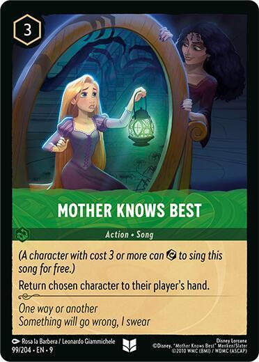 Mother Knows Best Uncommon Fabled 99/204 NM (Back)