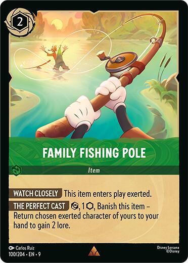 Family Fishing Pole Rare Fabled 100/204 NM (Back)