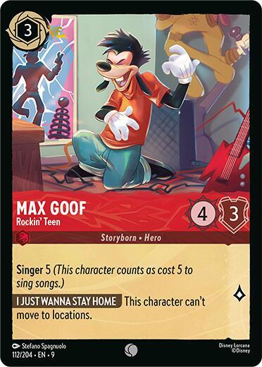 Max Goof - Rockin' Teen Common Fabled 112/204 NM (Back)