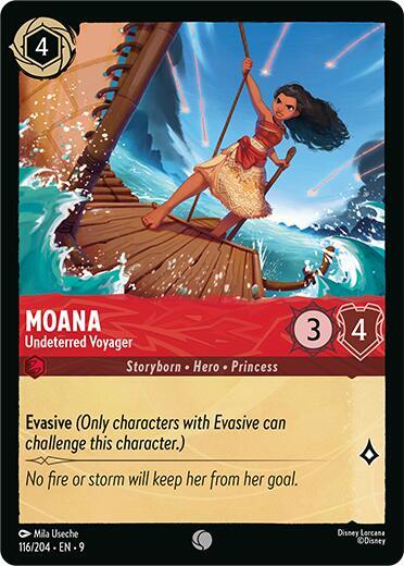 Moana - Undeterred Voyager Common Fabled 116/204 NM (Back)