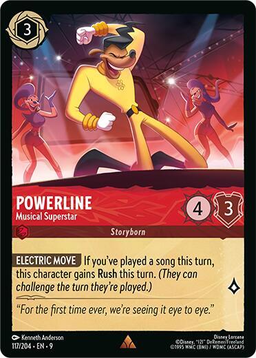Powerline - Musical Superstar Rare Fabled 117/204 NM (Back)