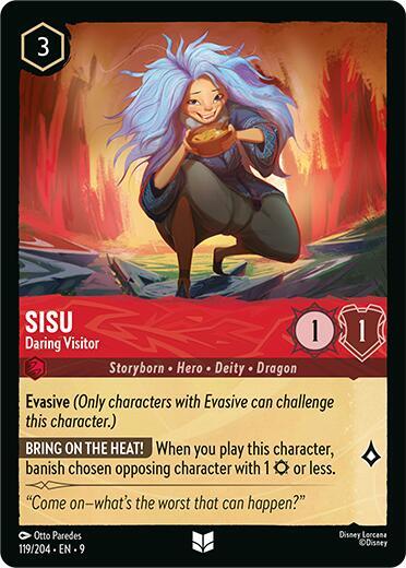 Sisu - Daring Visitor Uncommon Fabled 119/204 NM (Back)