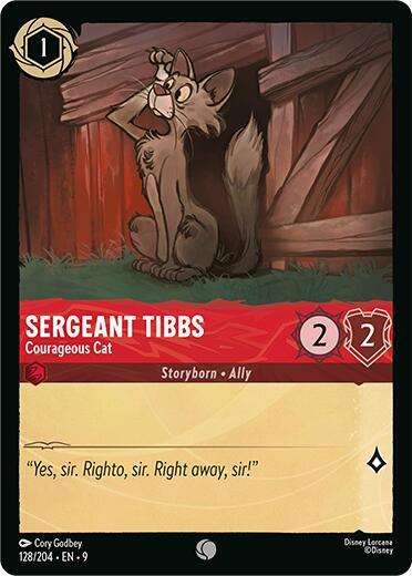 Sergeant Tibbs - Courageous Cat Common Fabled 128/204 NM (Back)