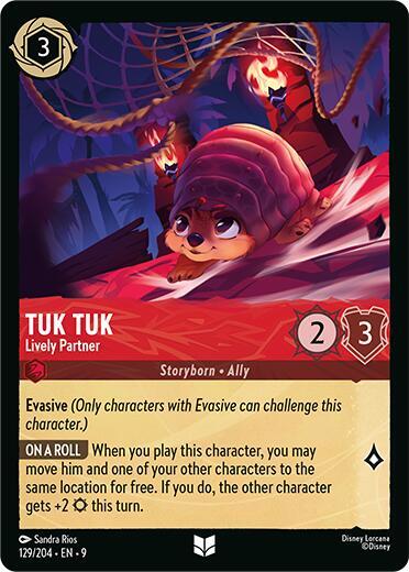 Tuk Tuk - Lively Partner Uncommon Fabled 129/204 NM (Back)